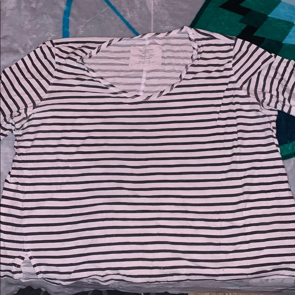 White & black shirt